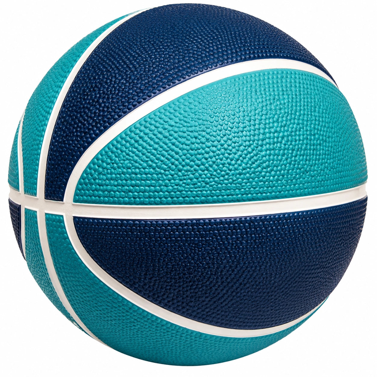 Ballon de Basket Extérieur Taille 7 Bleu Marine et Turquoise