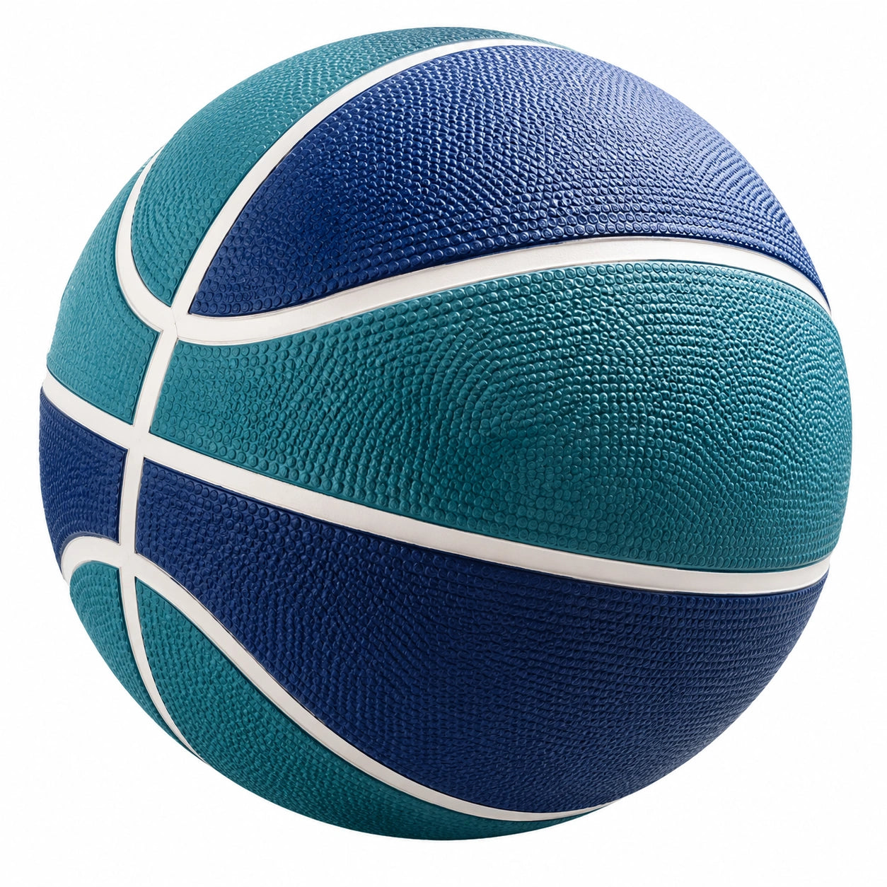 Ballon de basketball extérieur antidrapant bleu et vert