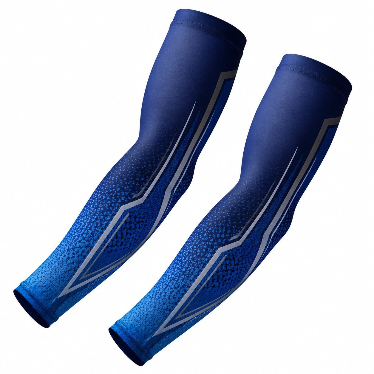 Manches de Compression Noires pour Sport - Protection UPF 50+