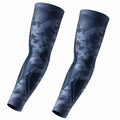 Manches de compression sport unisexes noir et gris