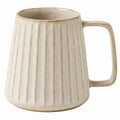 Tasse rainurée en porcelaine beige 350 ml