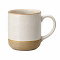 Tasse en céramique beige et verte 300ml
