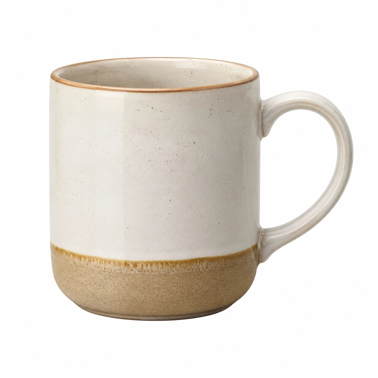 Tasse en céramique beige et verte 300ml