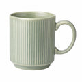 Tasse en céramique à rayures 350ml vert olive