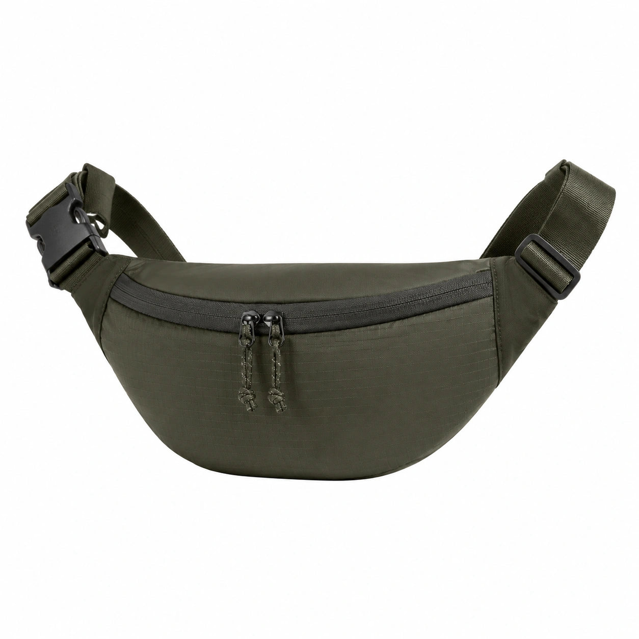 Sac Banane Vert Kaki avec Fermeture Éclair - 3L