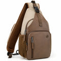 Sac Bandoulière Beige avec Compartiment Zippé