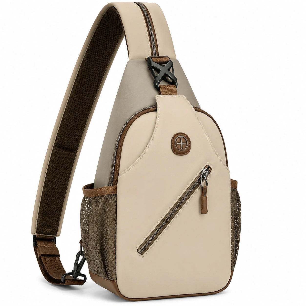 Sac à bandoulière compact vert et gris
