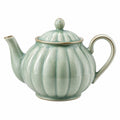 Théière vert foncé avec garniture dorée, 1000ml