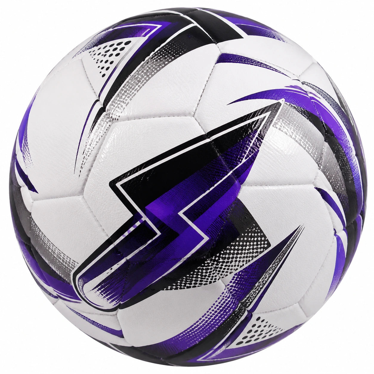 Ballon de football taille 5 blanc et violet