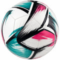 Ballon de football blanc, rose, noir et vert taille 5