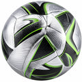 Ballon de football professionnel taille 5 couleurs argent, noir et vert