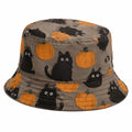 Chapeau Bob Halloween Chat Noir et Citrouille