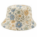 Chapeau Bob Floral Bleu et Beige