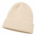 Bonnet en tricot couleur crème pour adulte