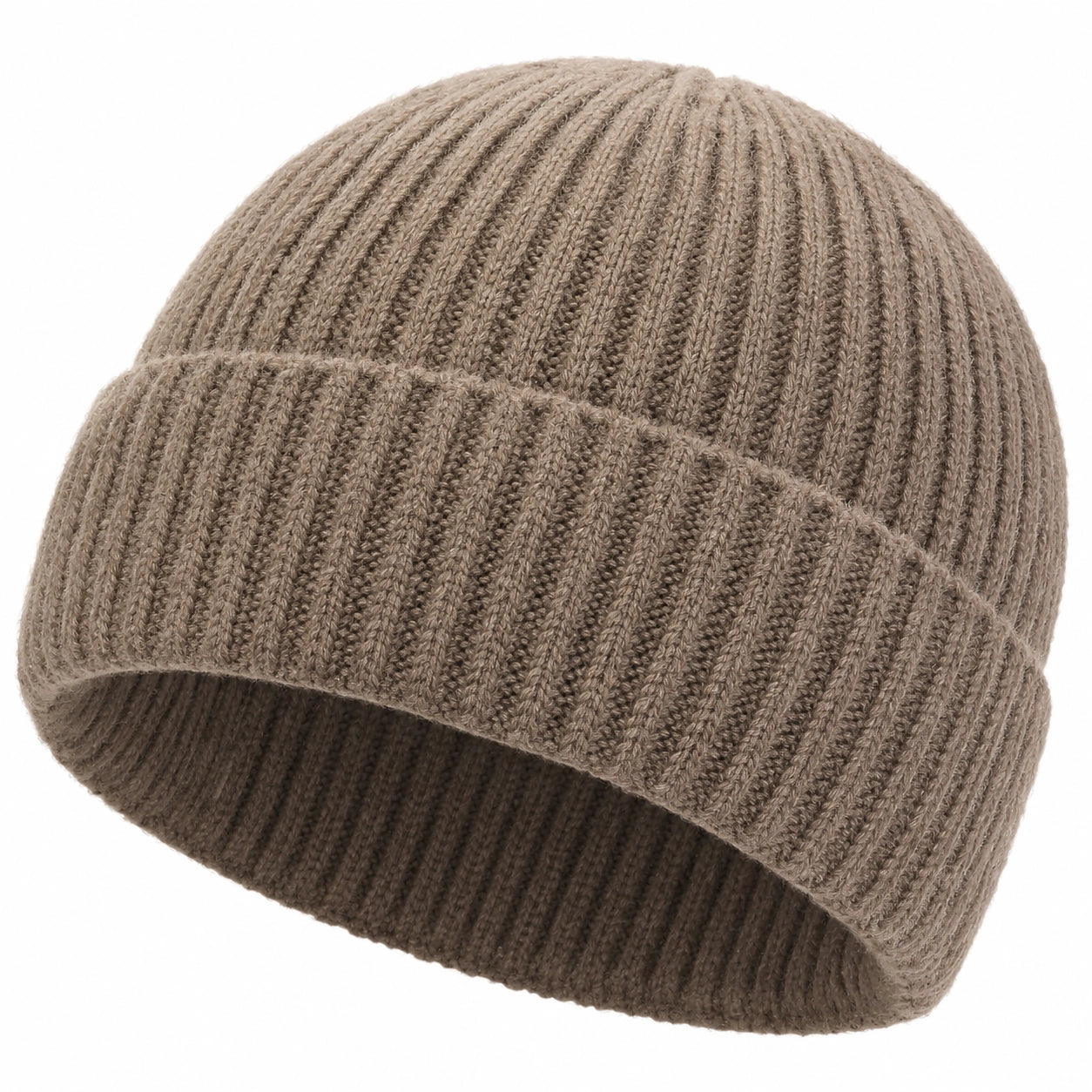 Bonnet côtelé taupe pour adultes