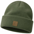 Bonnet en tricot unisexe vert olive
