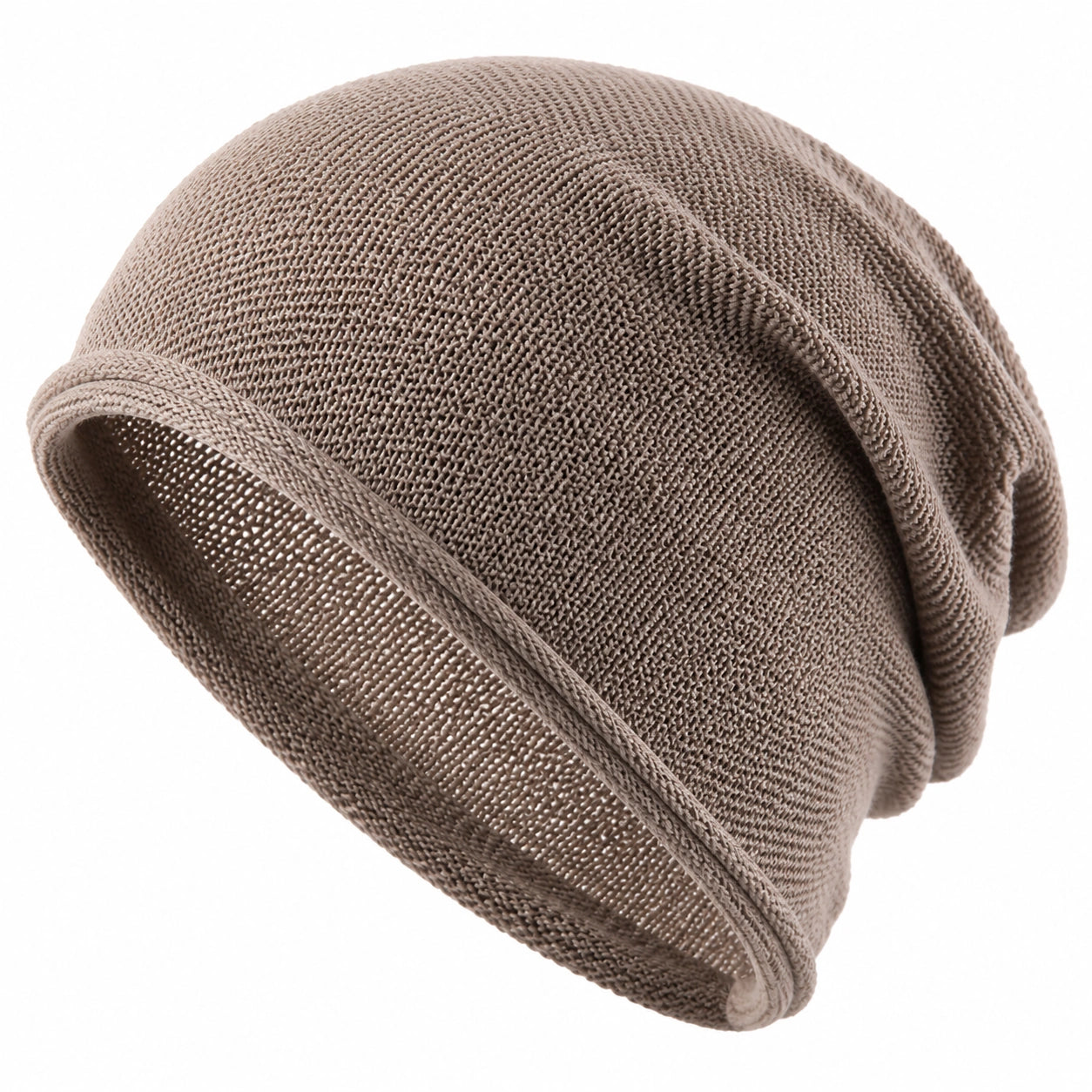 Bonnet slouchy tricoté marron pour adultes