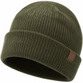 Bonnet unisexe en tricot côtelé vert kaki