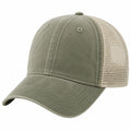 Casquette filet ajustable kaki et beige