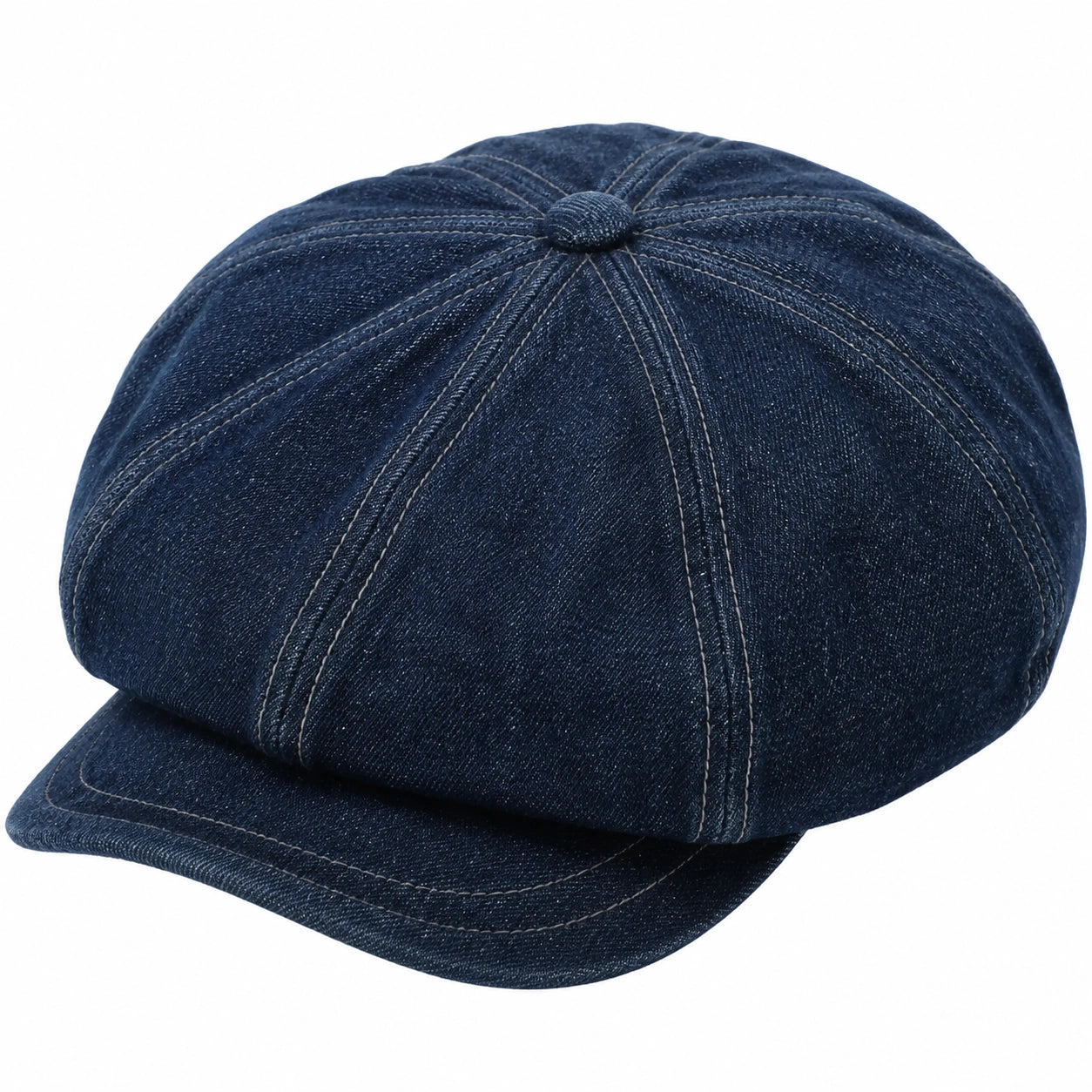 Casquette Gavroche Bleu en Denim Unisexe