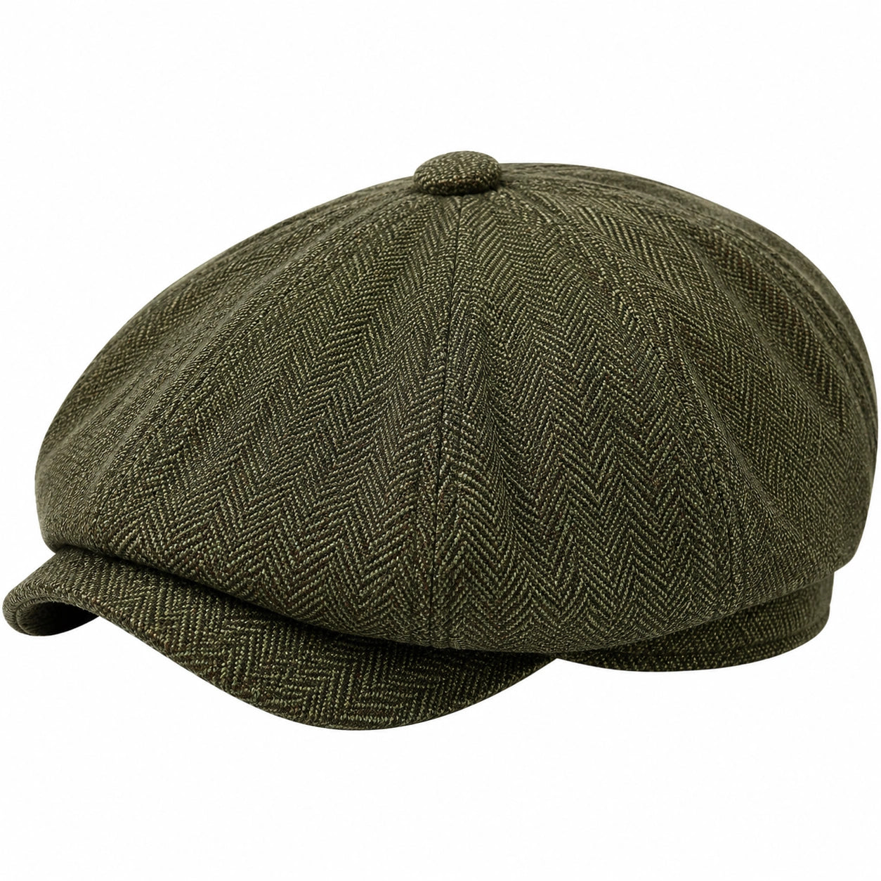 Casquette Gavroche à Chevrons Vert Foncé