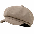 Casquette Gavroche Réglable Beige Unisexe