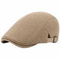 Casquette Plate Respirante Réglable Beige