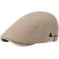 Casquette Plate en Maille Respirante Réglable Beige