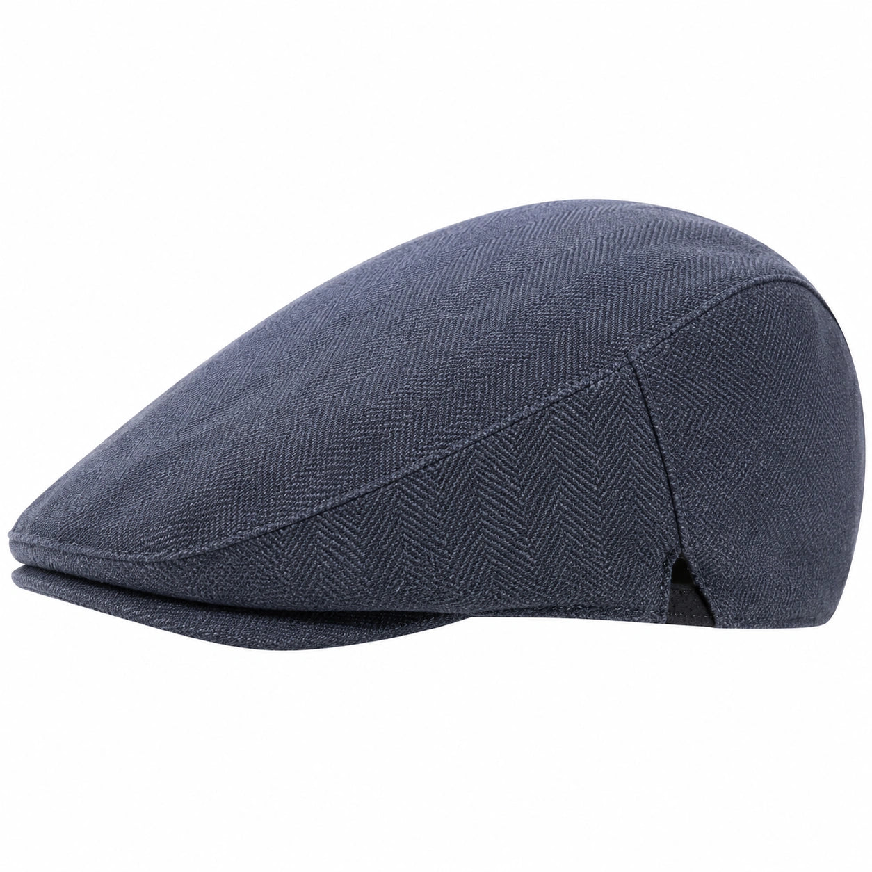 Casquette Plate Classique à Motif Chevron Bleu Marine