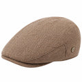 Casquette plate à chevrons marron