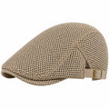 Casquette Plate Homme à Chevrons Marron
