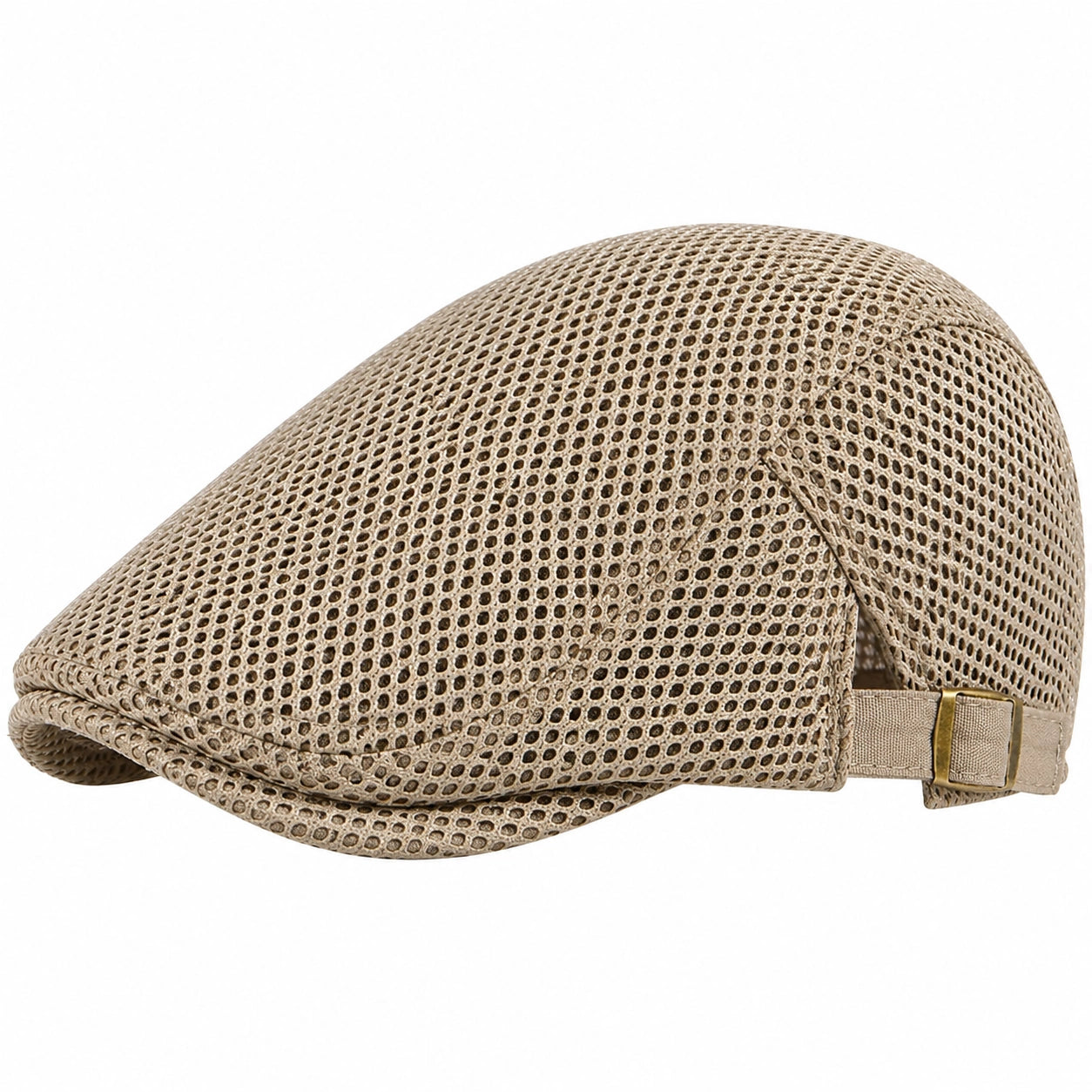 Casquette Plate Homme à Chevrons Marron