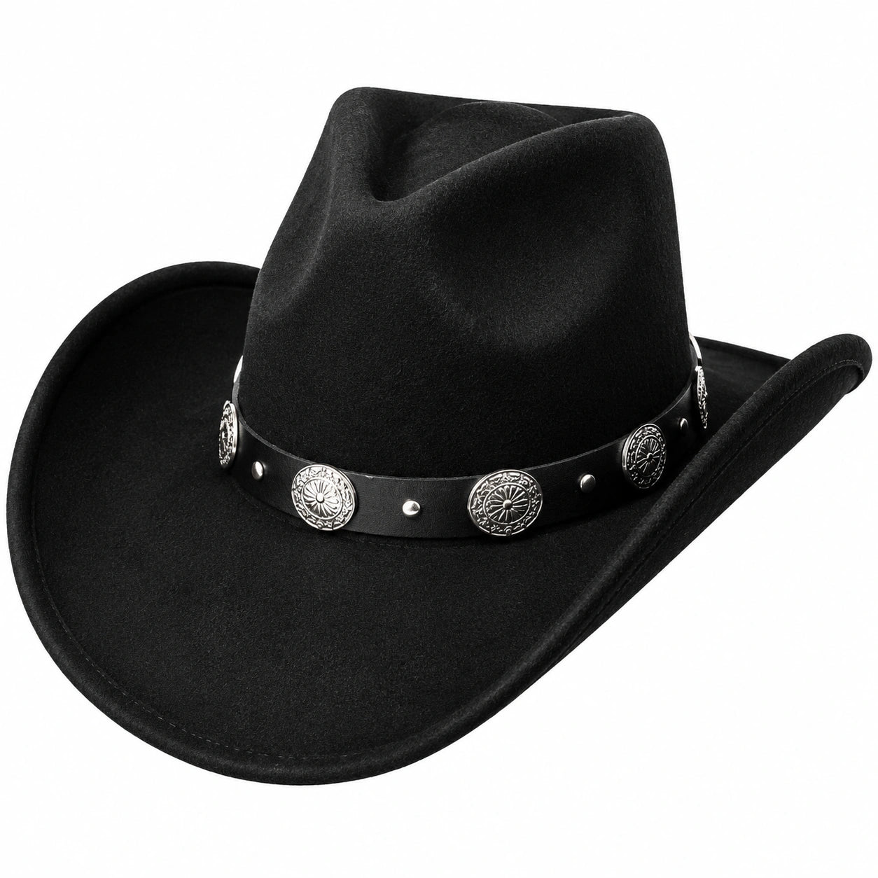 Chapeau Cowboy Marron avec Bande Tressée